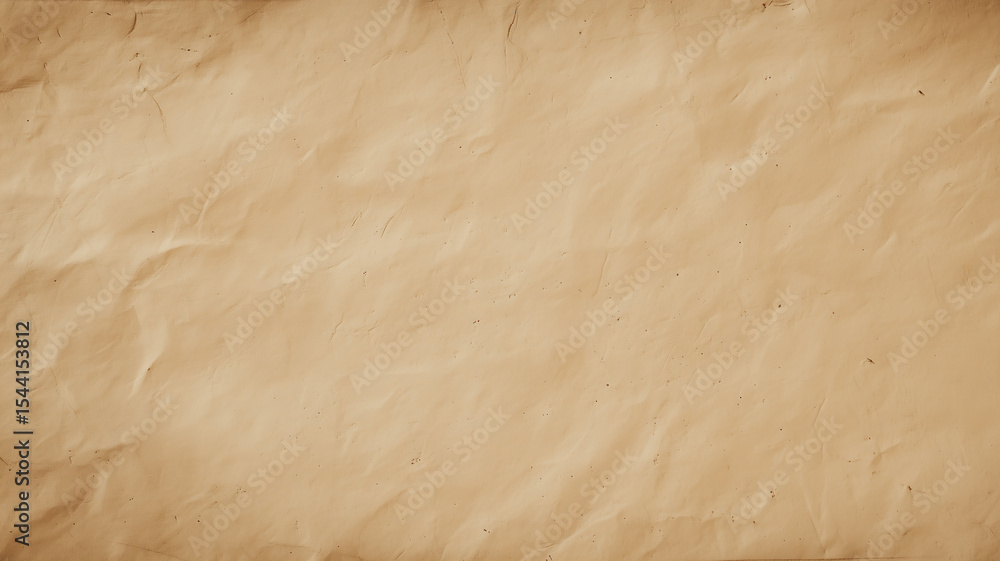 Poster old beige wrinkled paper texture background showing folded creases and rough surface with vignette