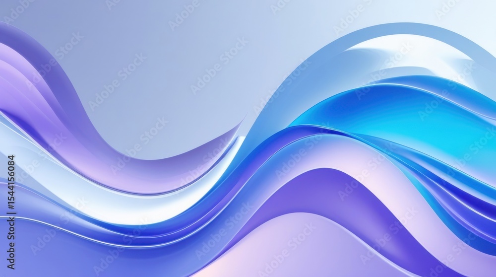 Poster modern minimal gradient flow a digital abstract background, smooth flowing organic curves with layer
