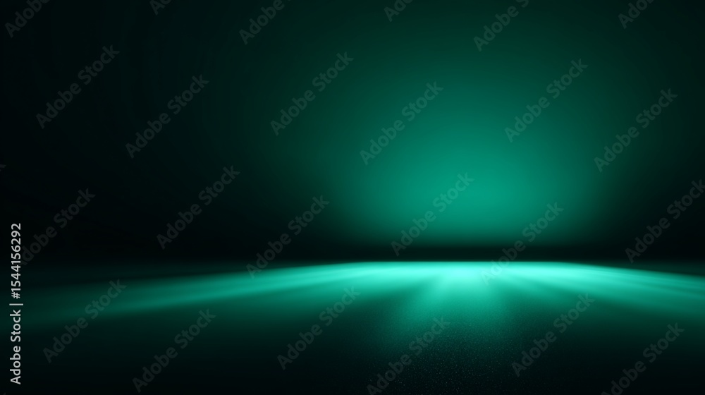 Poster teal gradient background with light rays