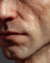 Fototapeta premium Skin that has been restored after care, the surface looks smoother but is still real skin.