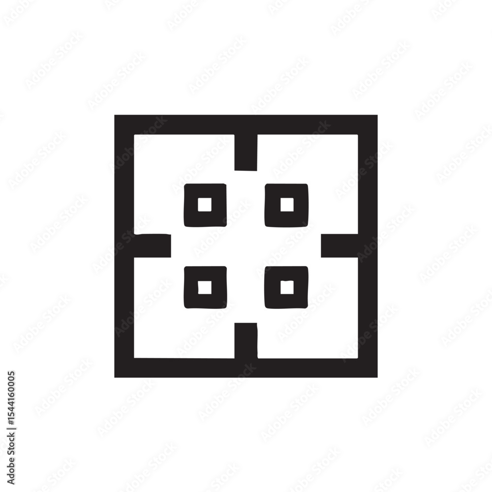 Poster symbol representing organization and structure in design concepts
