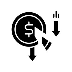 Cost Reduction glyph icon