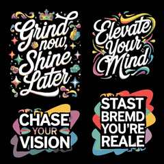 Fototapeta premium Creative T-Shirt Typography Design Editable EPS Vector