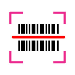 Barcode scaning icon. Vector bar code, on white background.
