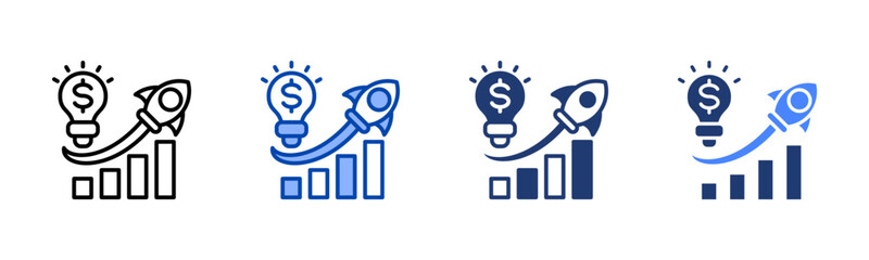 Startup Business icon sheet multiple style collection