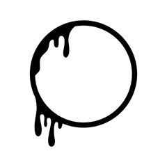 Dripping Circle Frame Vector Illustration