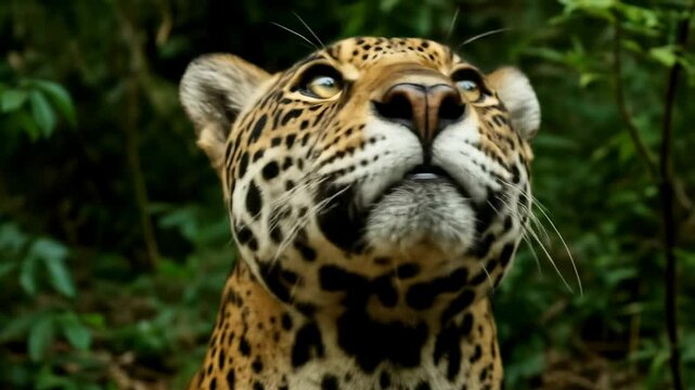 Curious Jaguar in Natural Habitat - Onça-pintada em seu habitat natural, fotografia para notícias sobre a biodiversidade da Amazônia e a conferência climática COP 30