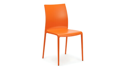 Obraz premium Modern orange chair isolated on white background – minimalist furniture design