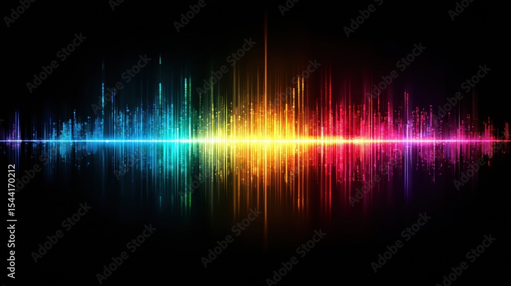 Aufkleber vibrant waveforms illustrate comparison of latin music genres through colorful audio visualizations