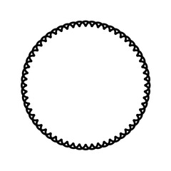 Braided Circle Frame Vector Illustration