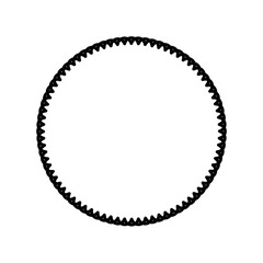 Braided Circle Frame Vector Illustration