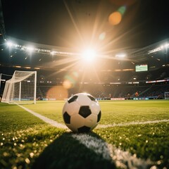 soccer ball on stadium