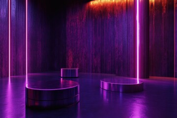 high detail image of scene with minimal podiums