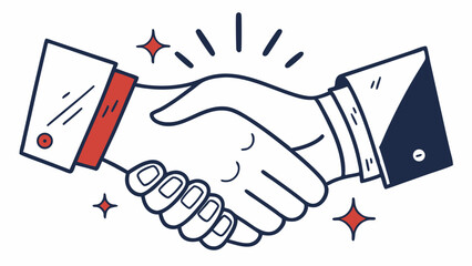 Handshake agreement partnership deal collaboration cooperation success business vector illustration icon
