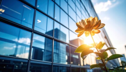 Flower vs. City: Nature Thrives Near Urban Architecture