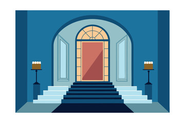 Fototapeta premium Grand Entrance Elegant Staircase and Majestic Doorway Design