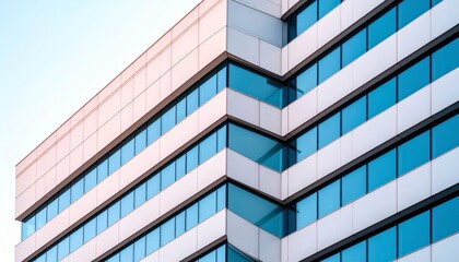 Fototapeta premium Modern Office Building Architecture, Glass Windows