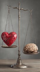 Understanding the Balance Between Emotion and Reason Through a Heart and Brain on a Scale
