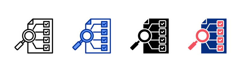 Assessment  icon sheet multiple style collection