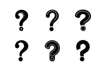 question silhouette vector illustration