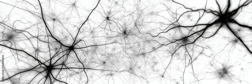 Aufkleber Visual Representation of Anxious Brain Featuring Chaotic Geometry and Pressure Lines With Clean Copy Space for Contemplation and Reflection