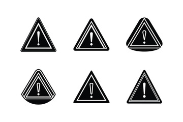 warning silhouette vector illustration