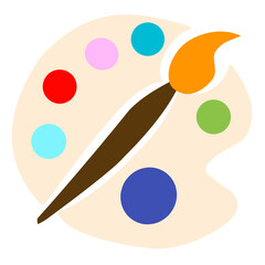 Palette vector illustration