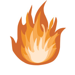 illustration of a blazing fire with various color gradations
