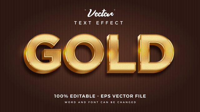 Gold 3d editable text style effect with grain texture
light reflection
