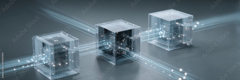 Poster Enhancing Cybersecurity With 3D Cubes Illustrating Firewall Protection Layers in a Modern Digital Environment