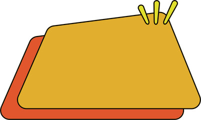 Simple shape doodle orange color illustration