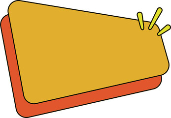 Simple shape doodle orange color illustration