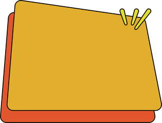 Simple shape doodle orange color illustration