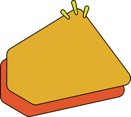 Simple shape doodle orange color illustration