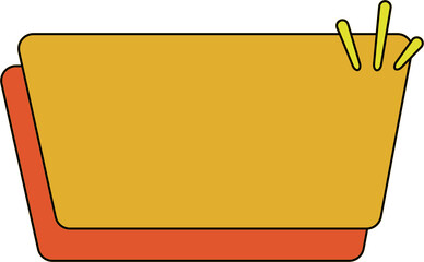 Simple shape doodle orange color illustration