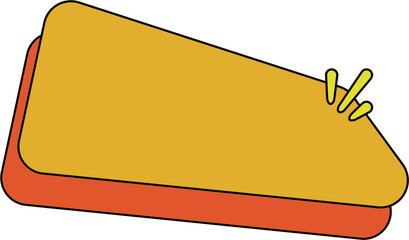 Simple shape doodle orange color illustration