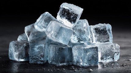 Obraz premium Ice Cube Mountain Refreshing with Cool, and and Ready.