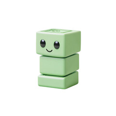 3D icon of a stack of green dollar bills on a white background

