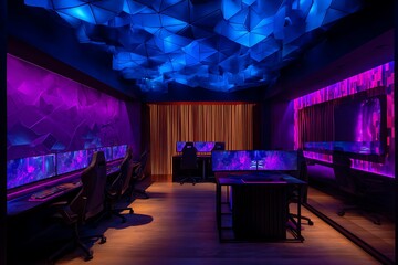 "Digital Comfort Zone: Interior Decor with High-End PC Setup"

"Smart Space Design: Computer-Focused Interior Background"

"Minimalist Office Setup with High-Tech Computer Aesthetic"