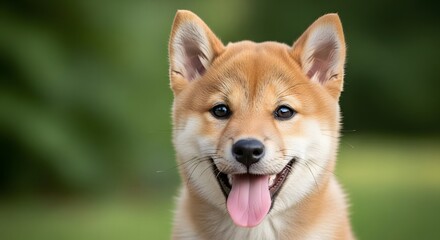 Adorable Shiba Inu Puppy with Happy Expression