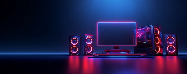 "Digital Comfort Zone: Interior Decor with High-End PC Setup"

"Smart Space Design: Computer-Focused Interior Background"

"Minimalist Office Setup with High-Tech Computer Aesthetic"