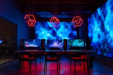 "Digital Comfort Zone: Interior Decor with High-End PC Setup"

"Smart Space Design: Computer-Focused Interior Background"

"Minimalist Office Setup with High-Tech Computer Aesthetic"