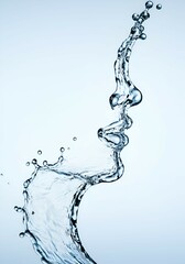 Abstract Water Splash Design Pure Aqua Flowing Liquid Texture Background