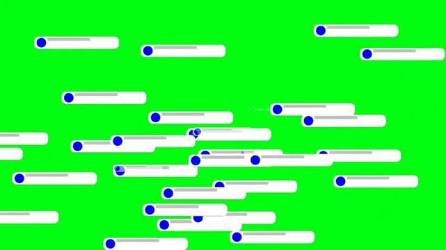 Animation App push notification pop up on green screen