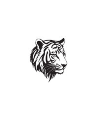 drawing of tiger head vector