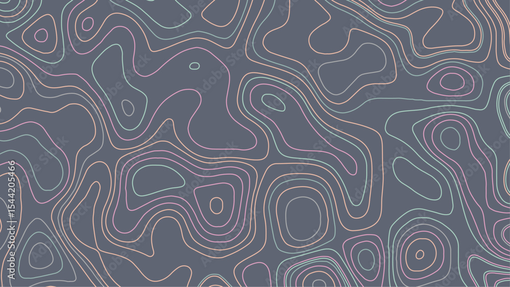 Fototapete topographic map patterns, topography line map. vintage outdoors style. topographic line pattern, map