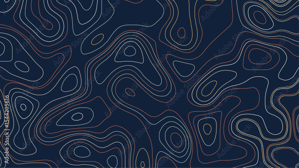 Aufkleber topographic line pattern, map landscape background above view. topographic map patterns, topography 