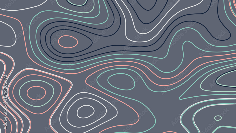 Aufkleber topographic line pattern, map landscape background above view. topographic map patterns, topography 