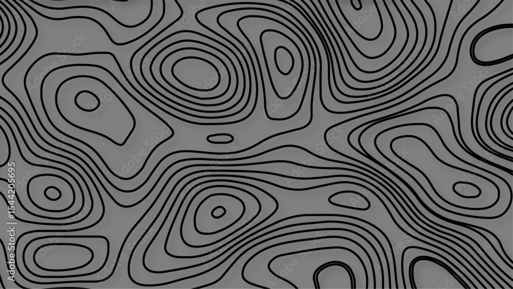 Poster topographic line pattern, map landscape background above view. topographic map patterns, topography 