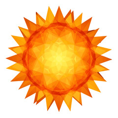 Sun Illustration Made from Overlapping Triangles